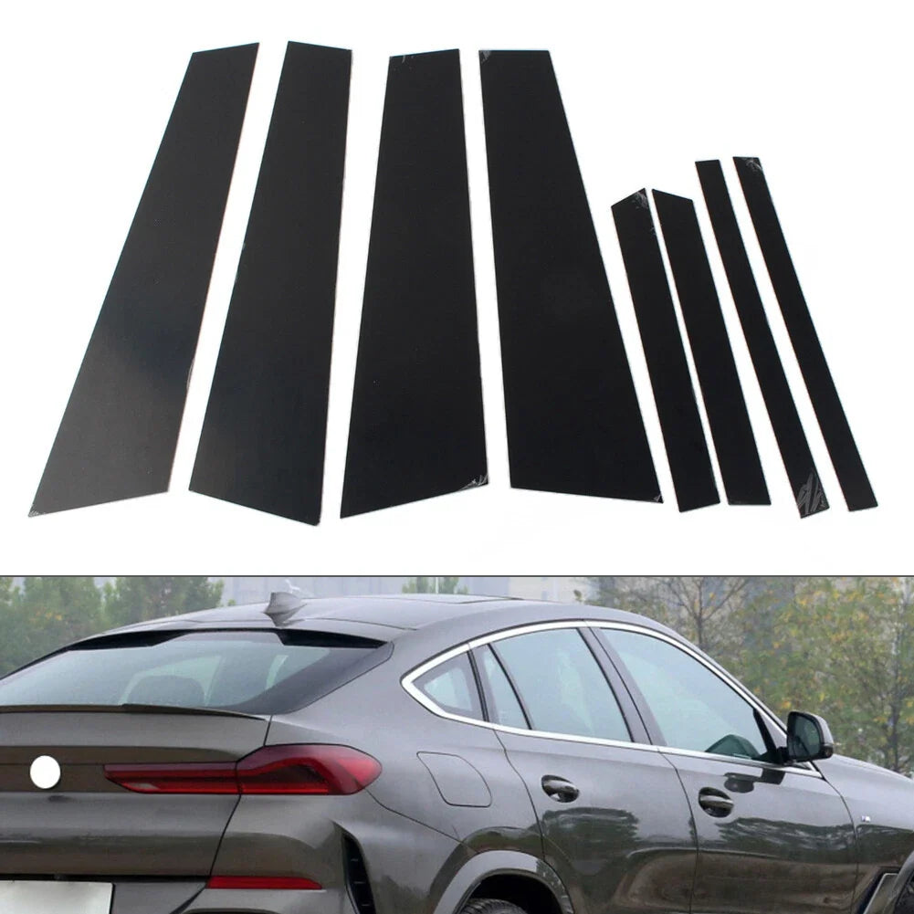 8 Pcs B C Pillar Trim Posts for BMW X6 G06 (2020–2021)