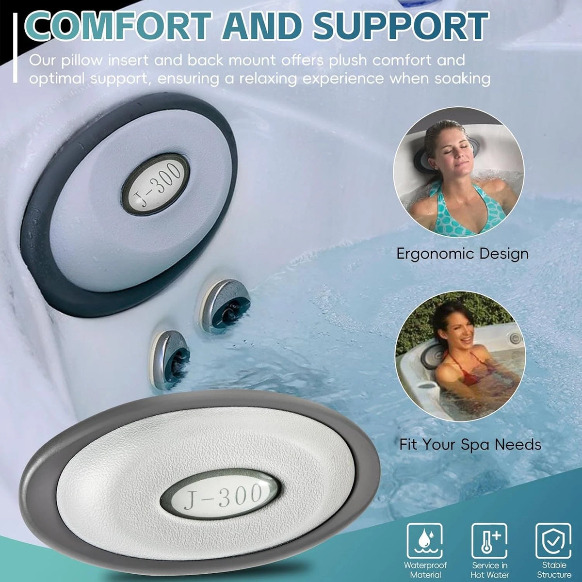 Set of 4 Replacement Pillows for Jacuzzi J-300 (2014–2020)