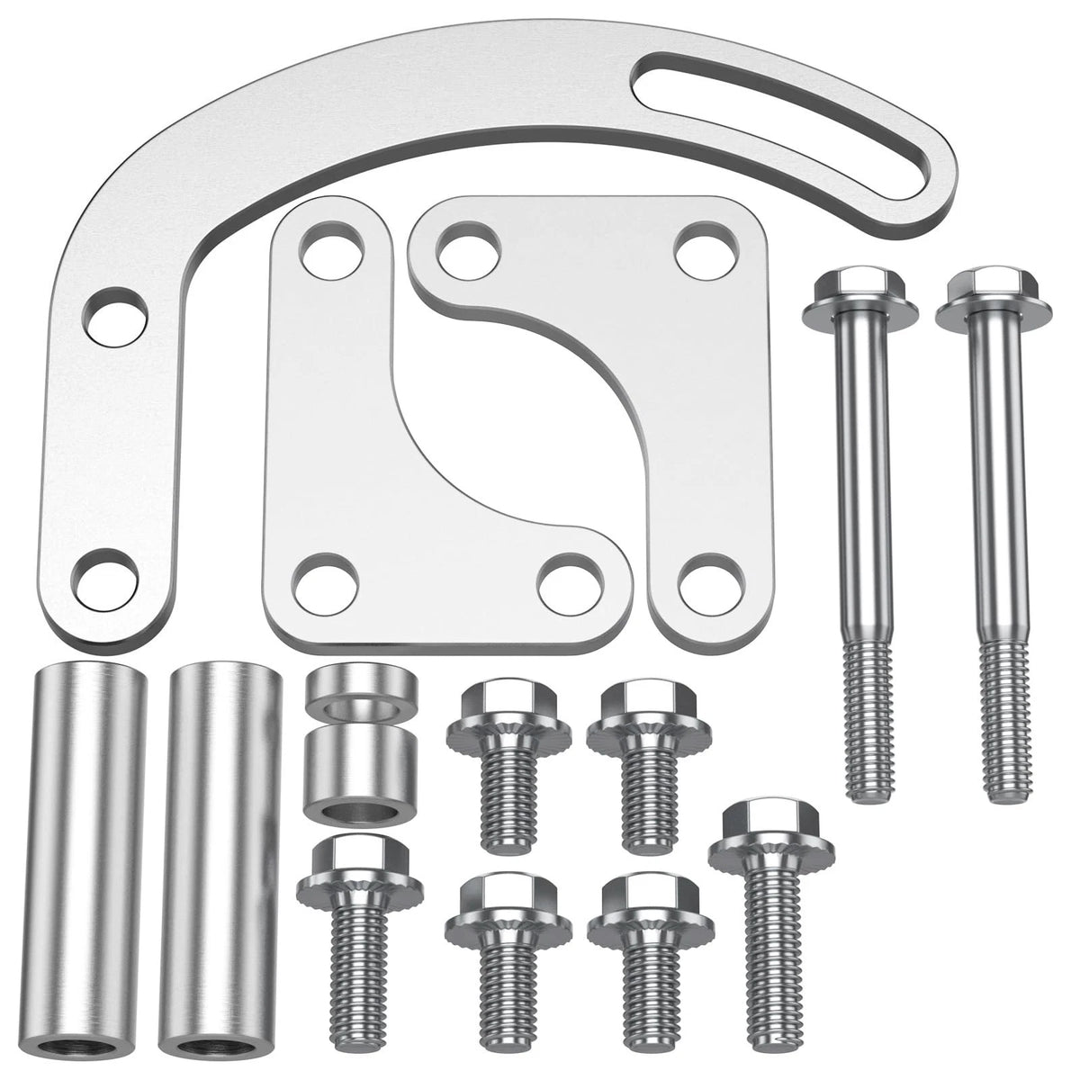 Adjustable V-Belt Power Steering Pump Bracket Kit for SBC 305 327 383