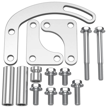 Adjustable V-Belt Power Steering Pump Bracket Kit for SBC 305 327 383