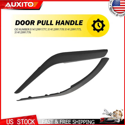 Black Interior Door Panel Grab Handle Covers for BMW X1 E84 (2010–2016)