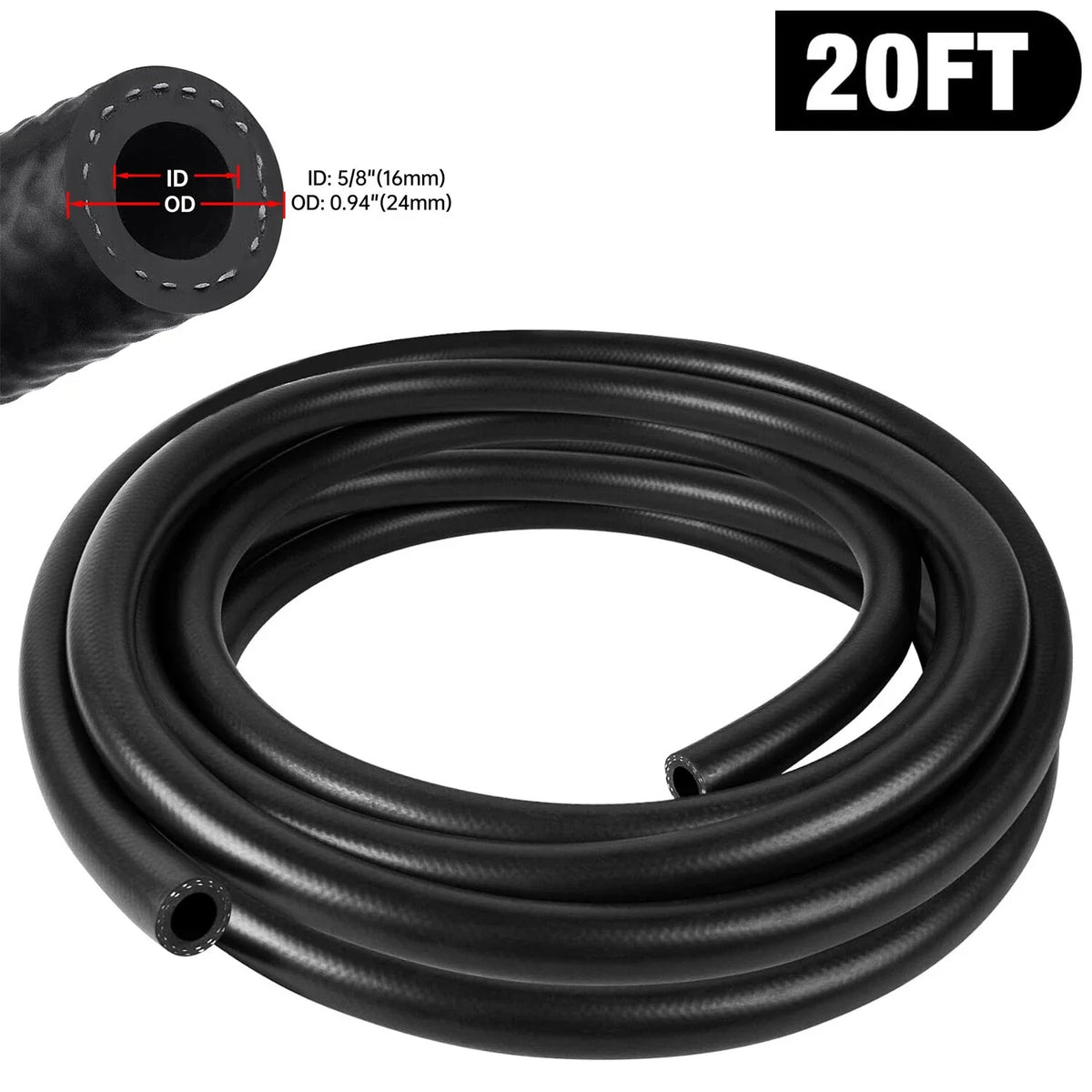Fuel Line Hose 5/8 Inch ID for Small Engine (25FT)