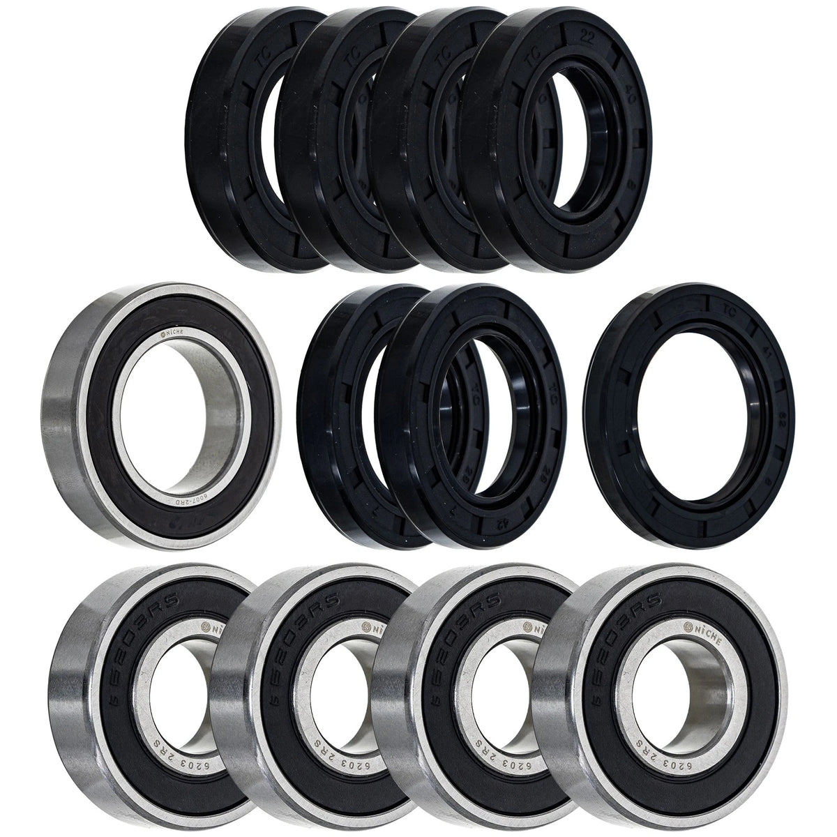 Wheel Bearing Seal Kit for Kawasaki KLF185 (1985–1995) MK1008377, 6203-2RS, 6007-2RD