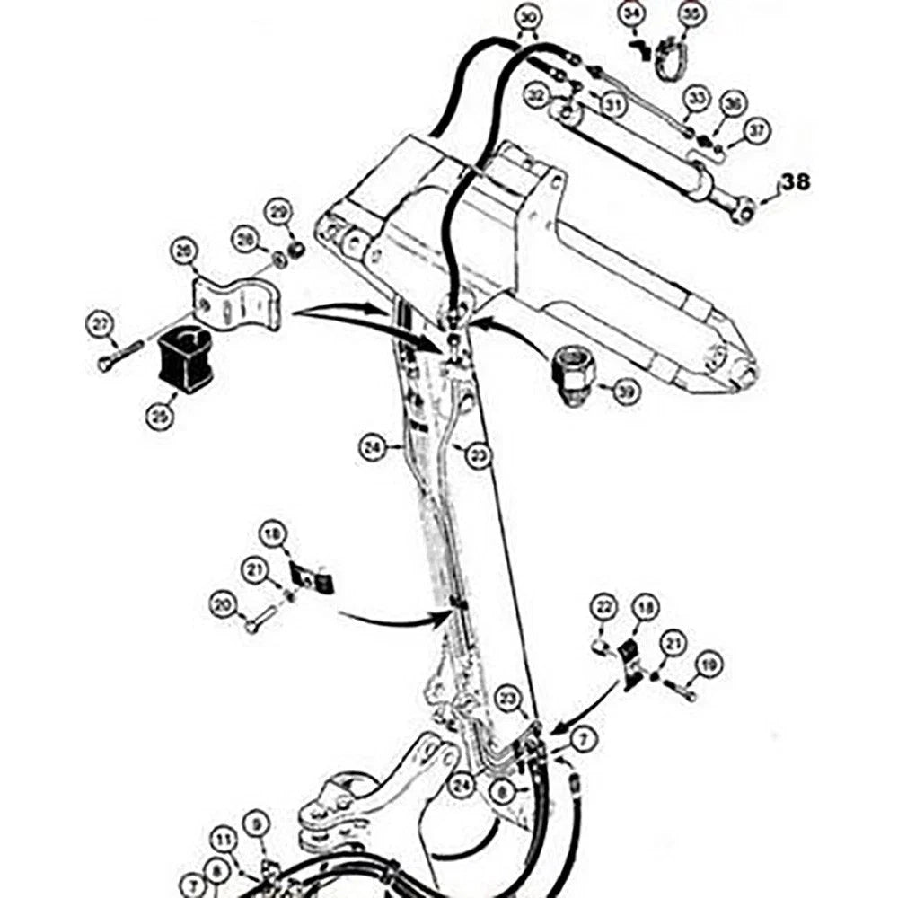 Backhoe Bucket Cylinder Assembly for Case 480C 480D 480E