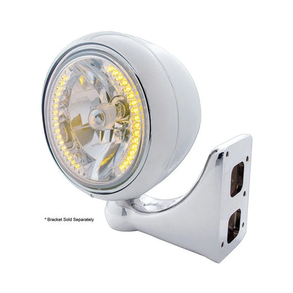 Headlight H4 Bulb Chrome 34 Amber LED for Universal Fit (2000–2026)