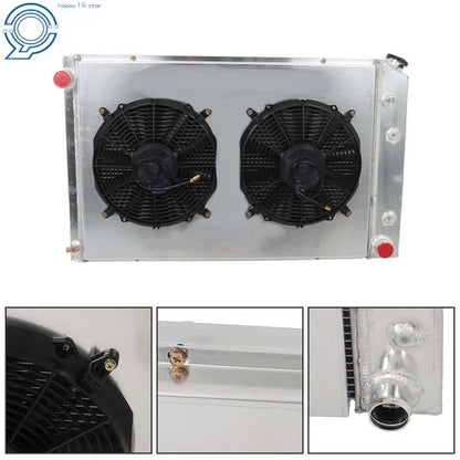 4 Row Radiator with Shroud Fan for Chevy C/K 10/20/30 (1973–1987) & Blazer (1973–1991)