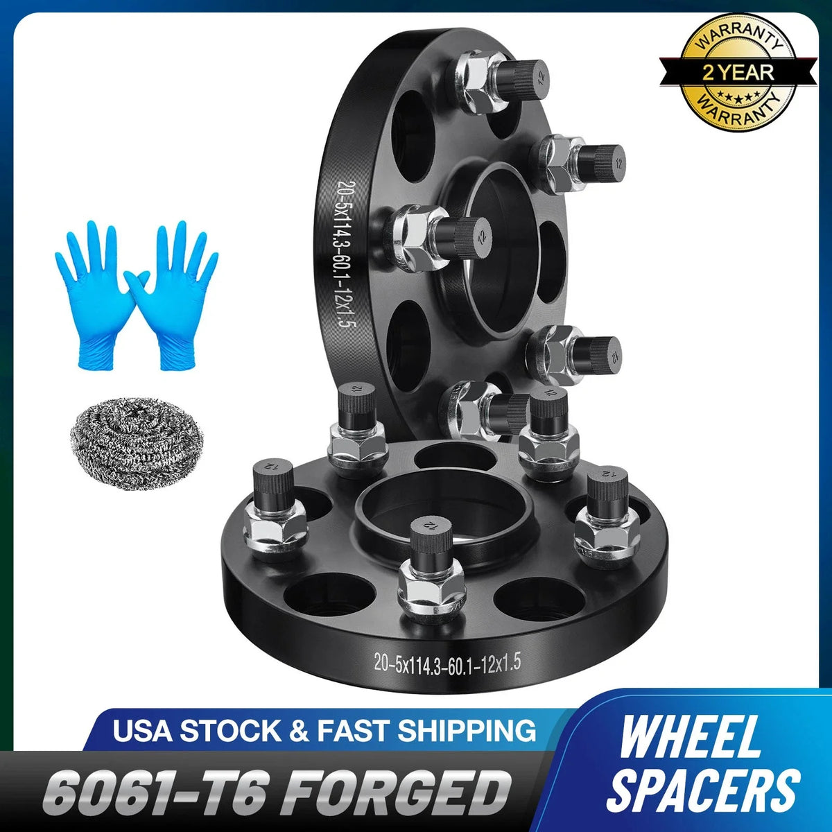 Set of 2 Hubcentric 20mm Wheel Spacers for Lexus RX450hL (2018–2022)
