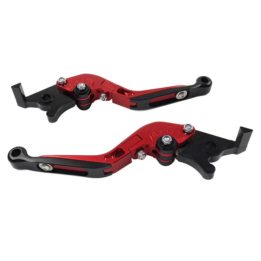 Extendable Brake Clutch Levers for Kawasaki Z1000, ZX6R  Red (2007-2018)