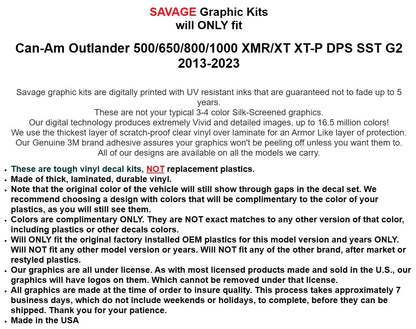 ATV Graphics Kit Decal for Can-Am Outlander 500/650/800/1000 (2013–2023) - CANAM-OUTLANDER-G2-NIGHTWOLF-GREEN