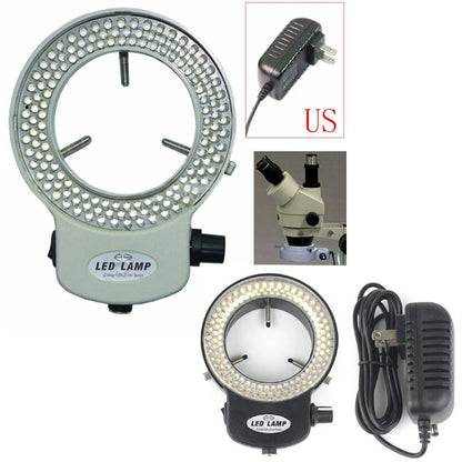 2X LED Bulb Microscope Ring Light Illuminator Lamp US Plug White