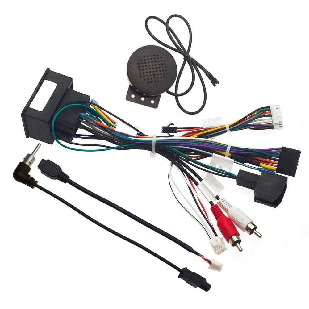 16-Pin Wiring Harness for Car Head Unit Upgrade (Compatible with 9/10-Inch Units)