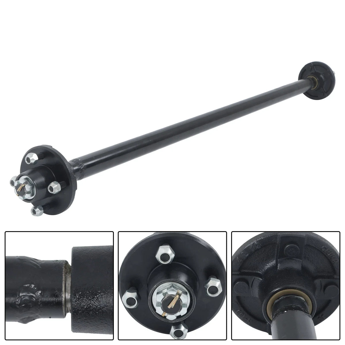 Set of 4 Trailer Axles for Light Trailers (2000 lb Capacity)
