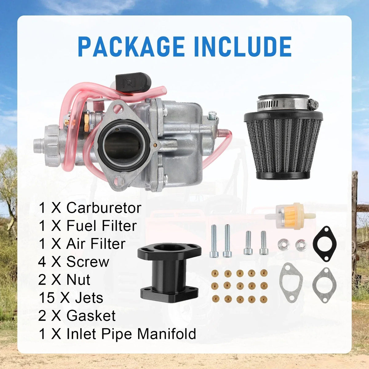 Carburetor for Predator 212cc 196cc CT200U Mini Bike Go Kart (VM22 26mm)