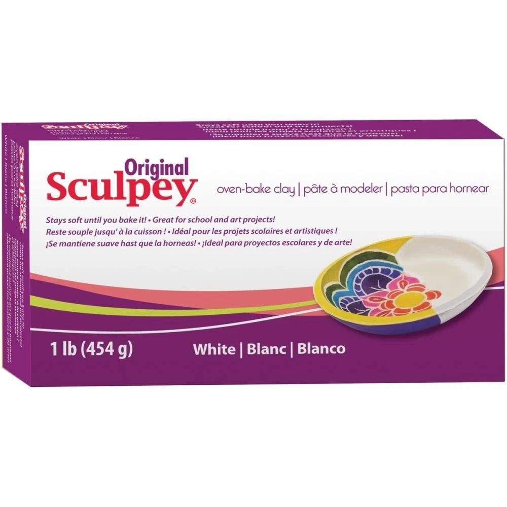 Sculpting Compound White Oven-Bake Clay for Art Projects (No Year Range)