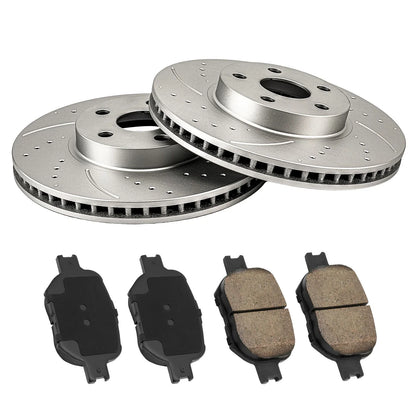 Front Brake Rotors and Ceramic Pads for Toyota Celica (2002–2005) 1.8L