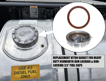 Pair of Viton Gaskets for Kenworth Fuel Caps (2010–2023)