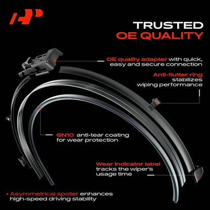 2X Windshield Wiper Blades for BMW X5 (2019–2024) X6 (2020–2024) X7