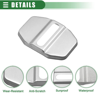 2pcs Door Latch Lock Cover for Mercedes-Benz AMG GLC  Silver Tone