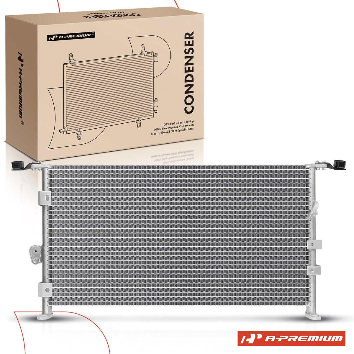 A-Premium A/C Condenser w/ Bracket for Toyota Corolla (1993–1997) 8846012460, 4617