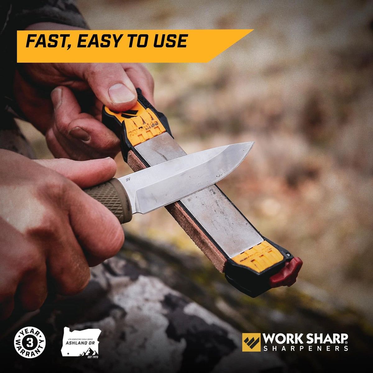 Work Sharp Guided Field Sharpener for Compact Travel Knife (One Size)