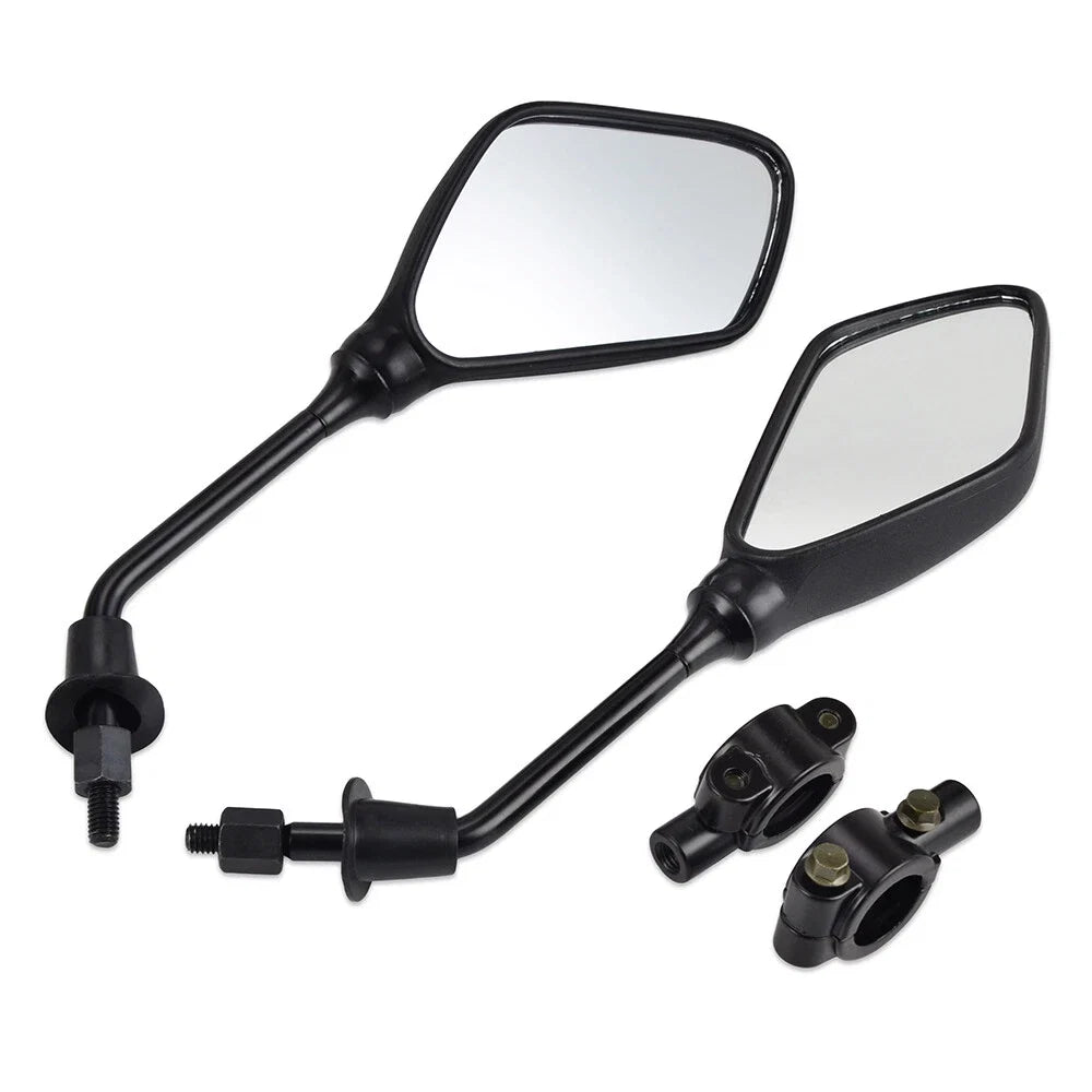 Pair 7/8" Rear View Side Mirrors M8 for Kawasaki Honda Yamaha Suzuki BMW Ducati (All Years)