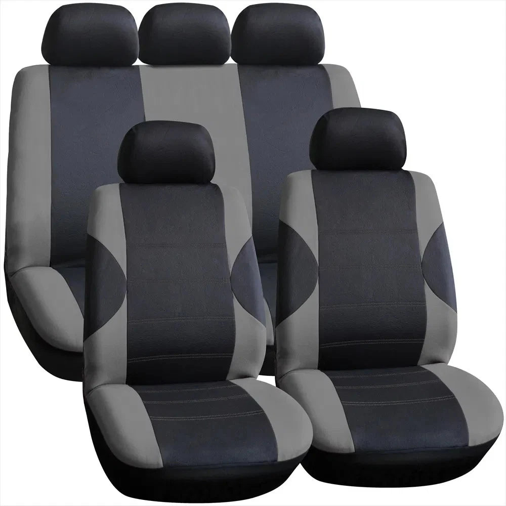 11pc Universal Seat Cover Set for Car (SWSC54) - Grey