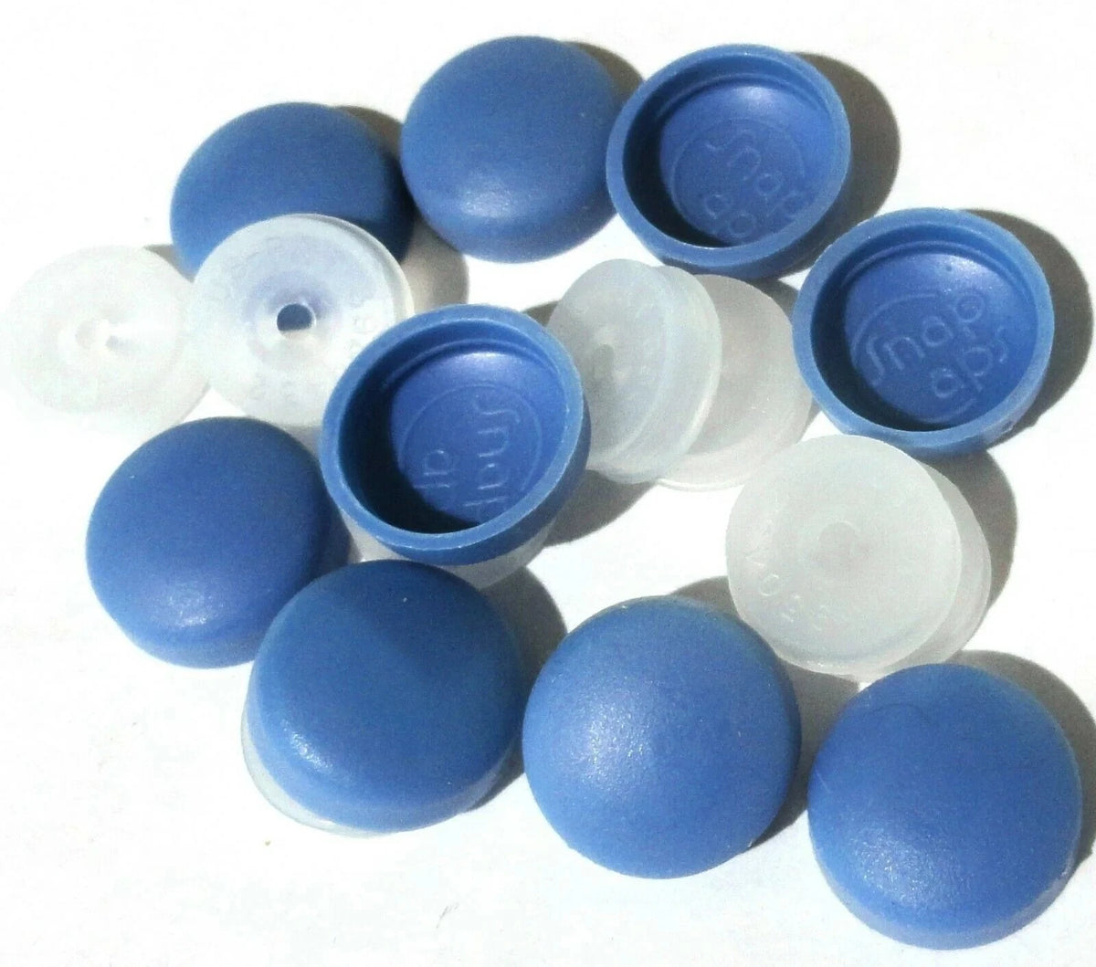 Set of 10 PD Screw Head Covers for #10 #12 M5 Flat Back Sky Blue (12-149)