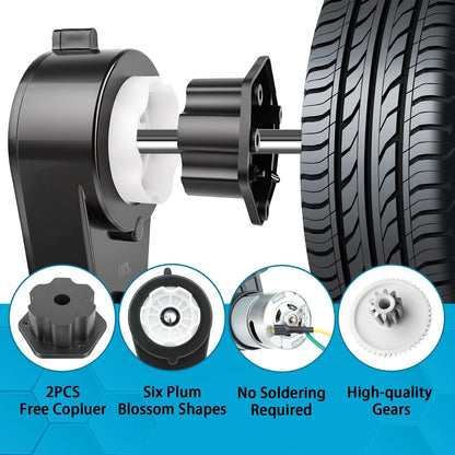2X 24V RS555 40000RPM High Speed Motor Gearbox for