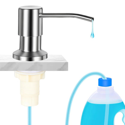 Cejiuga Soap Dispenser for Kitchen Sink (Upgrade Built, Brushed Nickel)