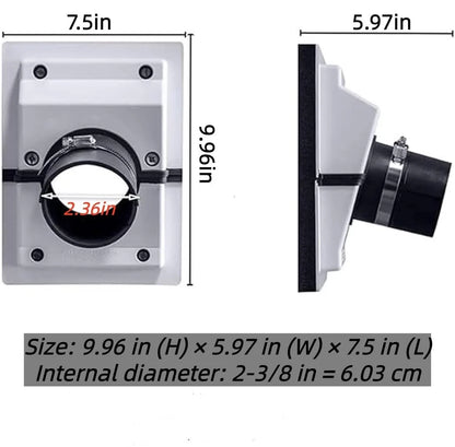 HVAC Wall Penetration and Line-Set Cover Kit for AC (2-3/8 in, Gray)