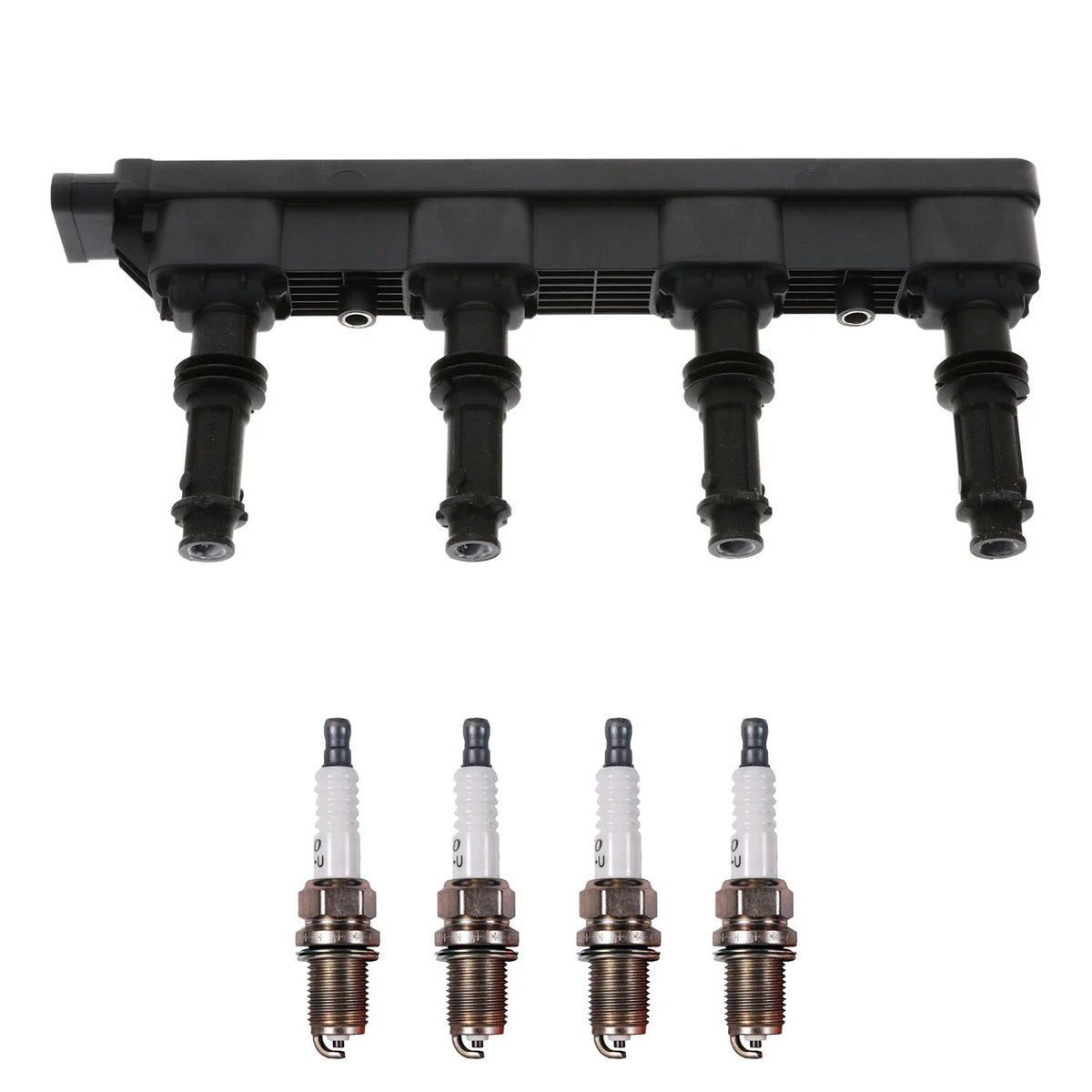 Set of 5 Ignition Coil & U-Groove Spark Plug Kit for Audi A4, TT (2000–2019)