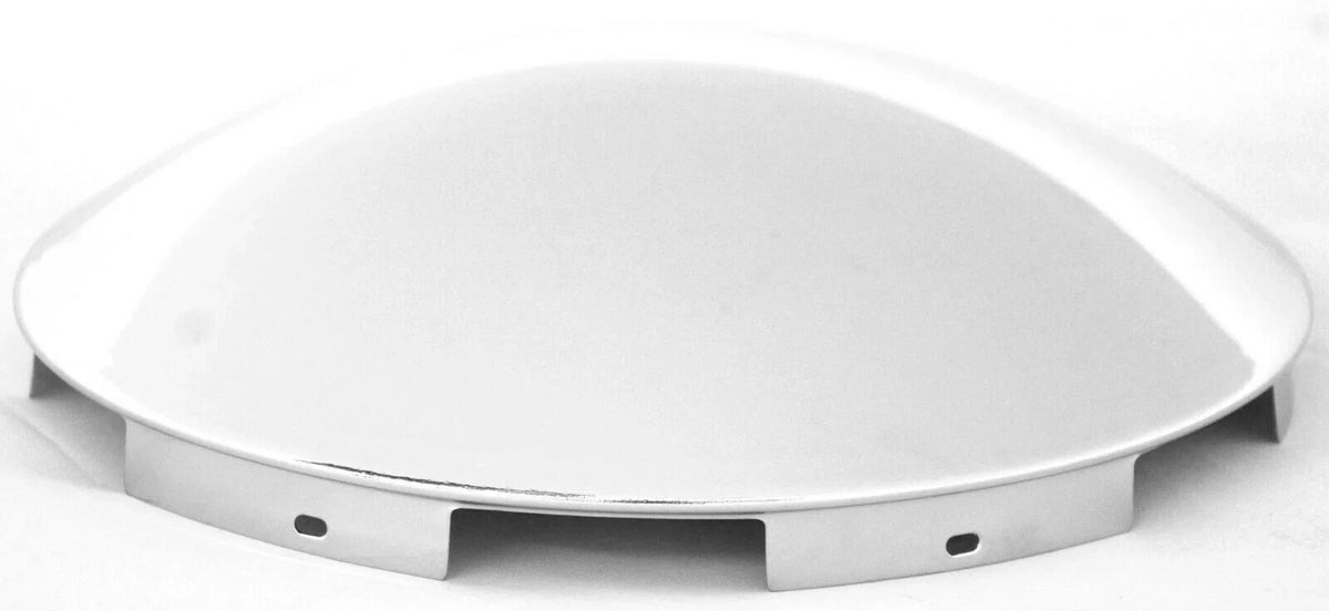 Set of 2 Dome Chrome Hub Caps for Universal Fit Steel Wheel #10189