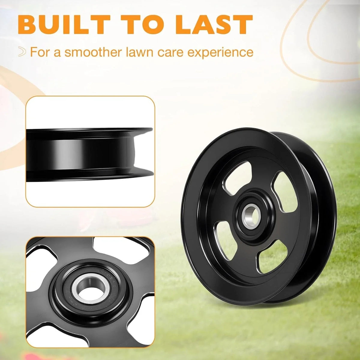 Deck Flat Idler Pulley for Exmark Lazer Z, Toro Titan (132-9425, 103-8743, 116-4668)