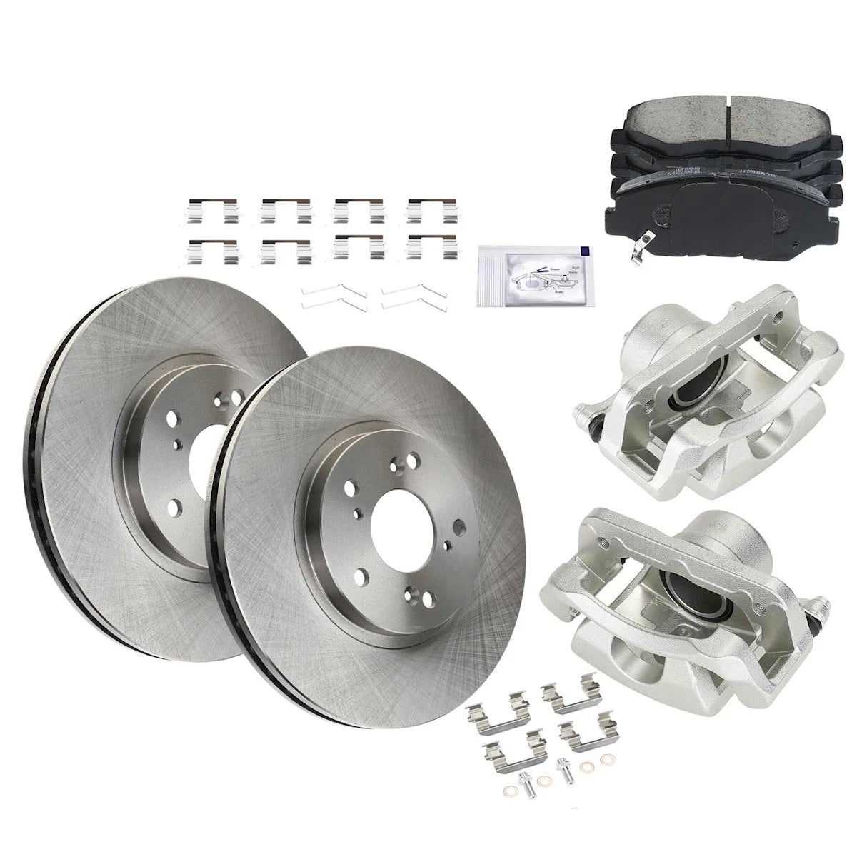 2X Front Brake Kit with Calipers for Honda Pilot (2003–2008) 18103487, R31275, P914