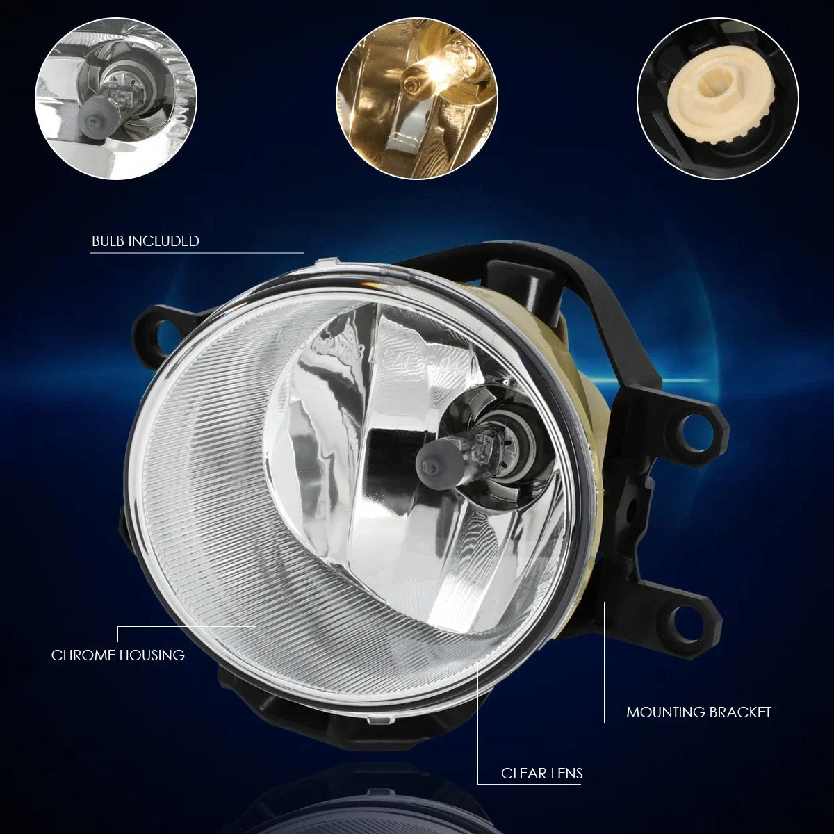 Set of 2 OE Style Front Bumper Fog Lights for Lexus ES300H ES350 GS350 RX450H (2013–2015)