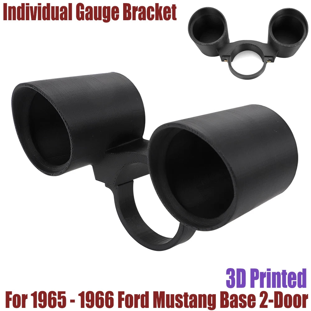 Rally Pac Gauge Pod Mount for Ford Mustang (1965–1966) Dual Gauge Dash 2 1/16"
