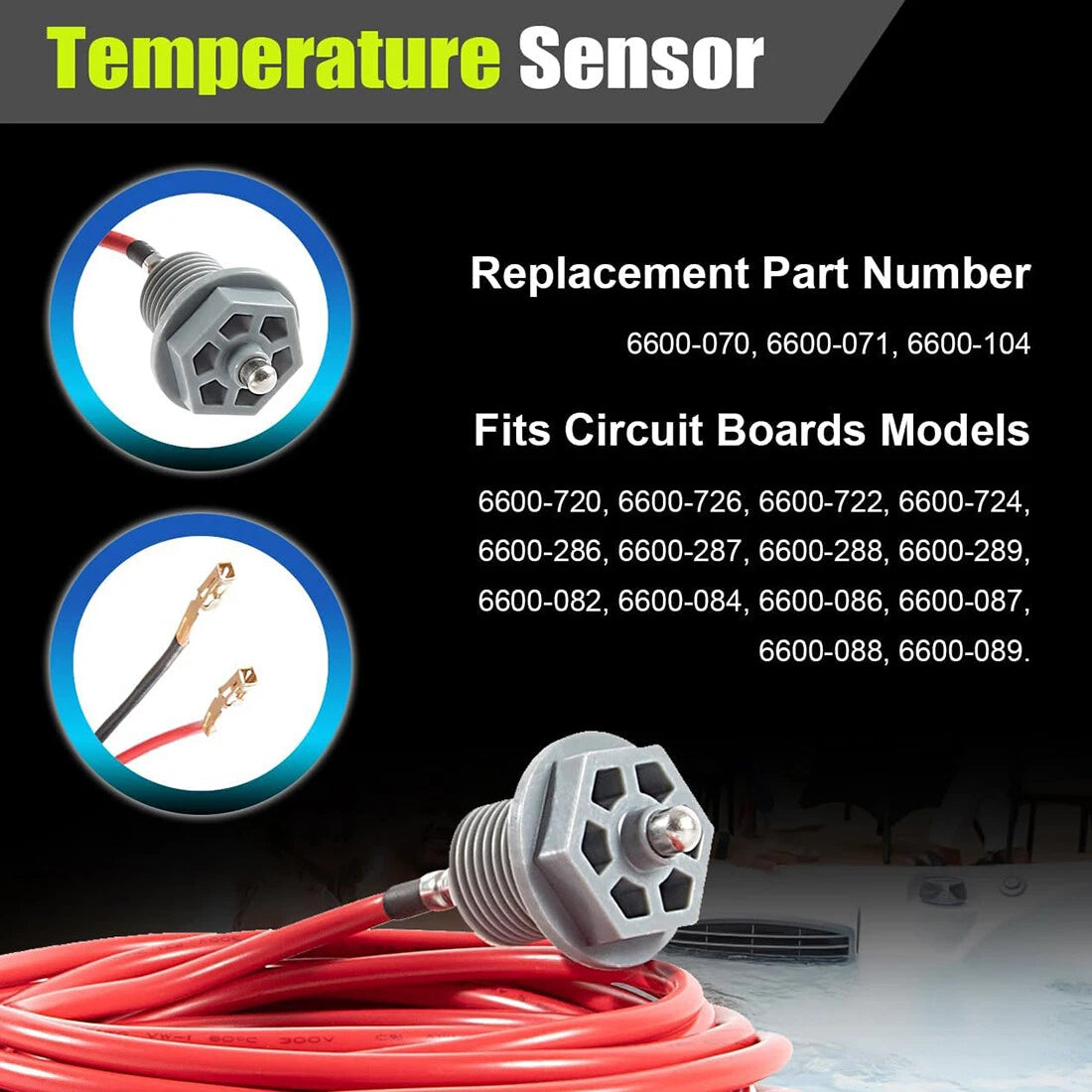 Replacement Temperature Sensor for Sundance Jacuzzi Hot Tubs (6600-166)