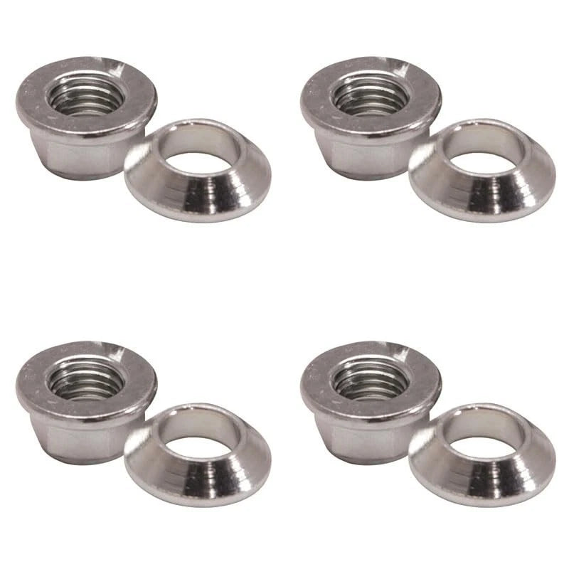 Set of 4 Tusk Chrome Flange Locking Lug Nuts 10mmx1.25 for