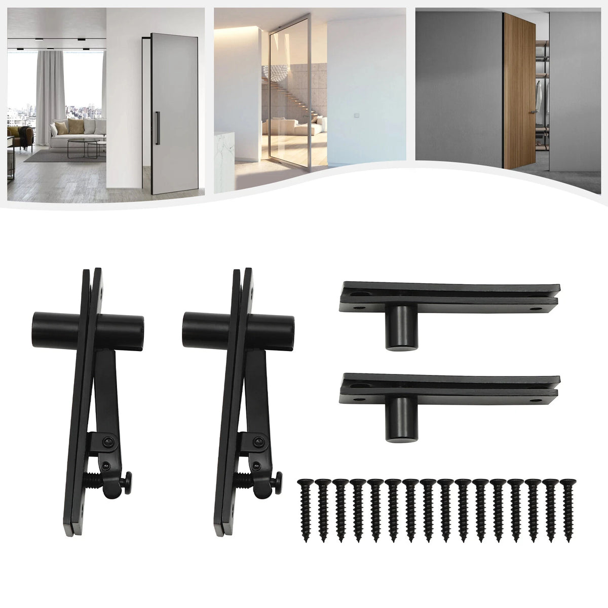Stainless Steel Hidden Hinges Kit for Wooden Doors