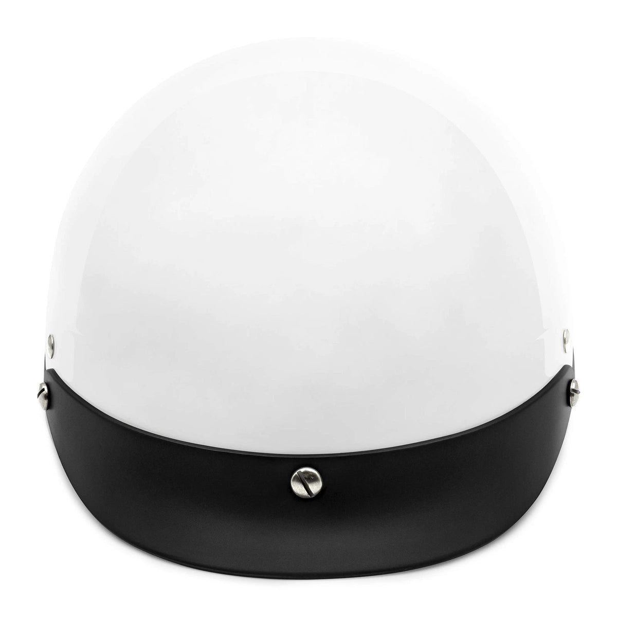 Half Helmet for Motorcycle Cruiser (Medium, Gloss White)
