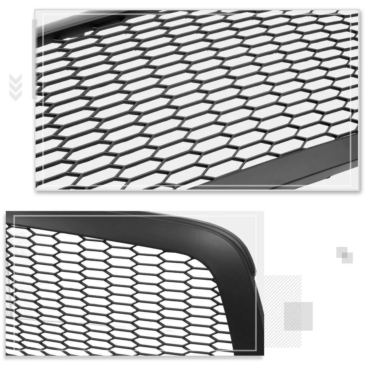 Matte Honeycomb Mesh Front Bumper Hood Grille for Ram 1500 (2013–2020)