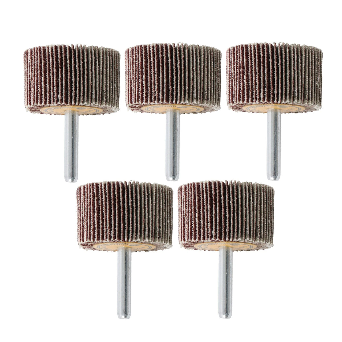 5 Pack Aluminum Oxide Shank Mounted Flap Wheels 120 Grit for
