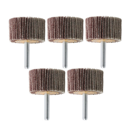 5 Pack Aluminum Oxide Shank Mounted Flap Wheels 120 Grit for