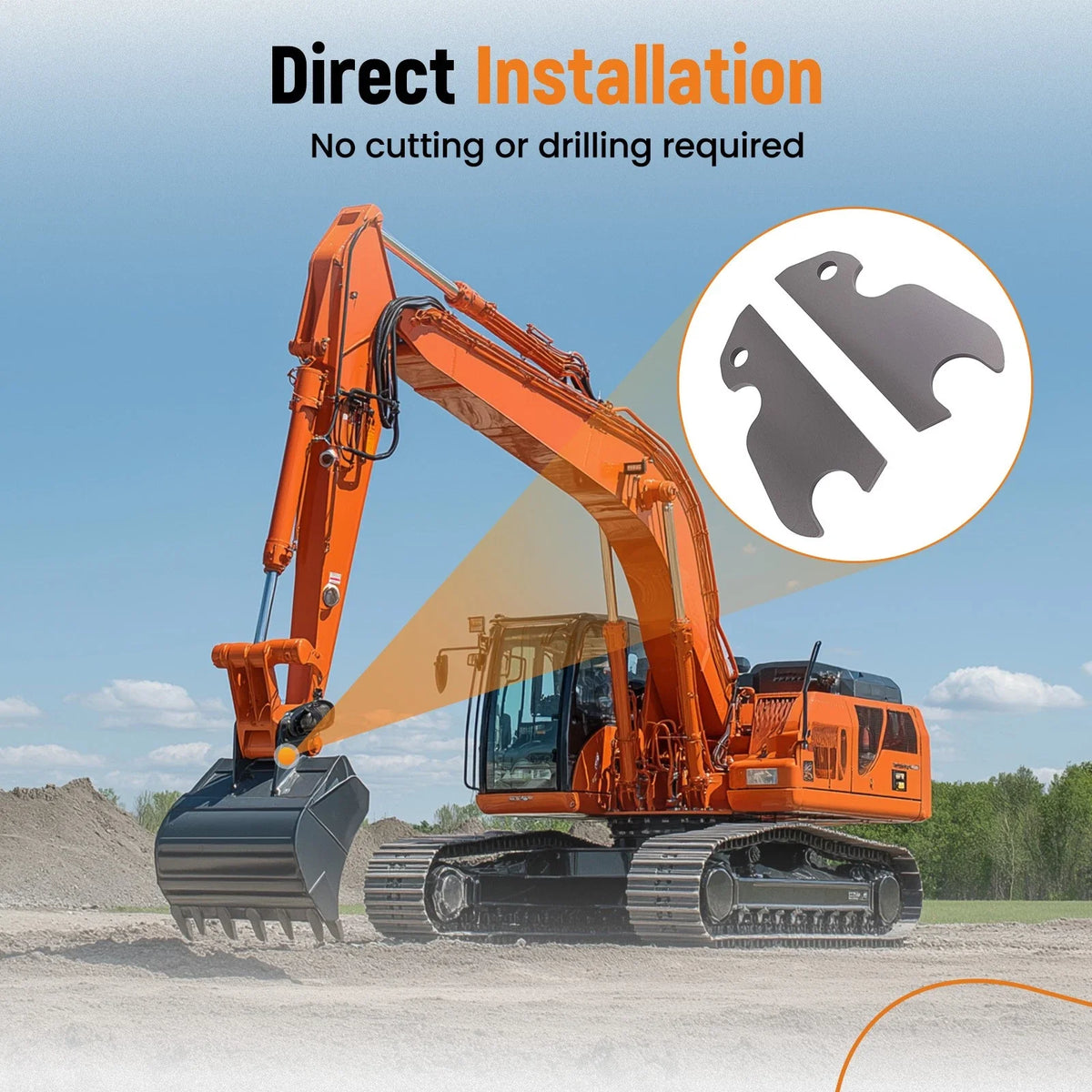 Set of Heavy Duty Bucket Ears for Kubota U-55 KX057 KX191 (Excavator)