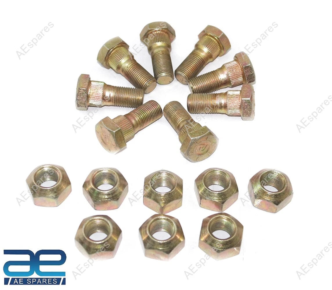 Set of 8 Rear Wheel Hub Bolts with Nuts for Mahindra Tractor