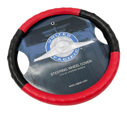 Steering Wheel Cover Replacement for Peterbilt Kenworth Black Red 18 Inch (2010–2024)