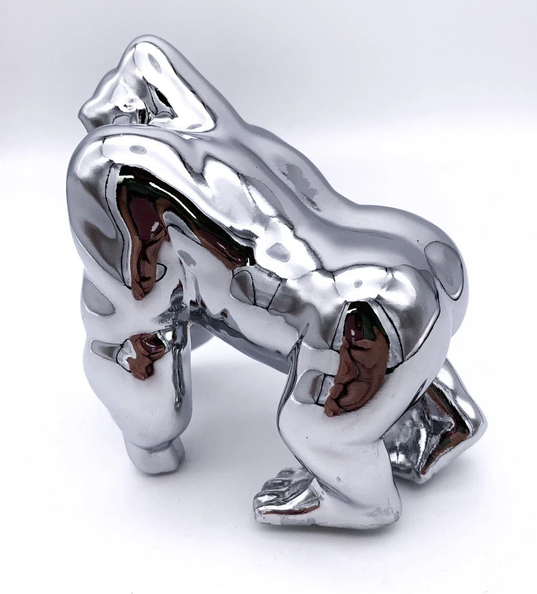 Universal Chrome Die Cast Gorilla King Hood Ornament for Universal Fit (Fit)
