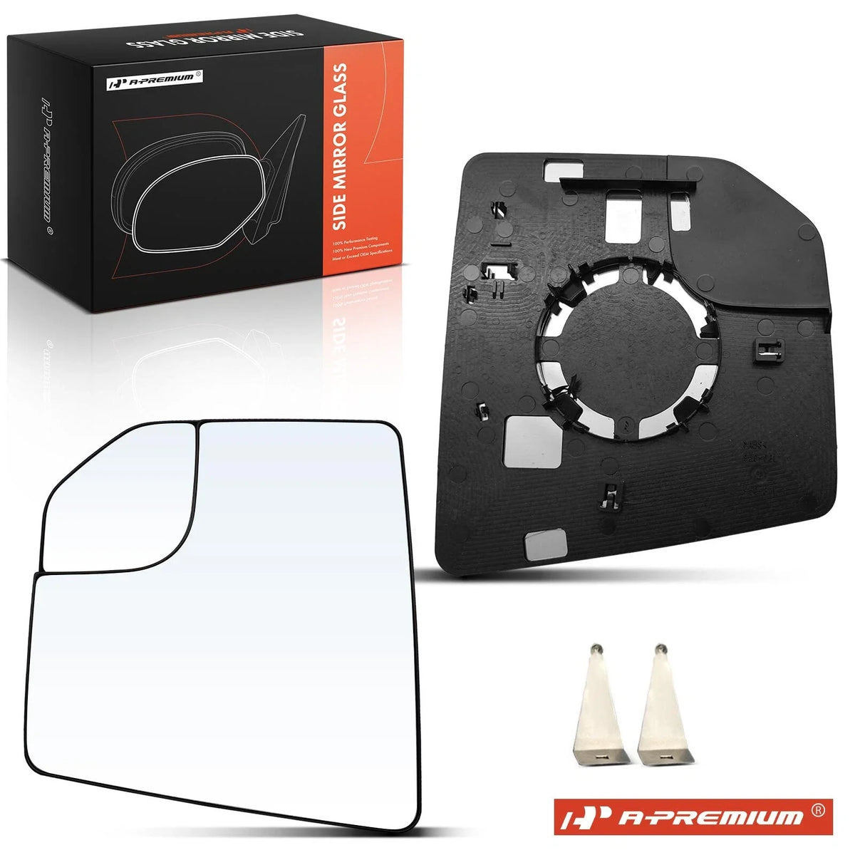 Driver Manual Mirror Glass with Spotter for Ford F-150 (2015–2020)