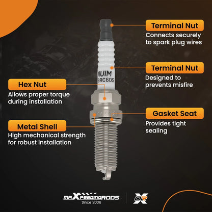 Iridium Platinum Spark Plugs for Maserati Ghibli Levante Quattroporte (2014–2020)