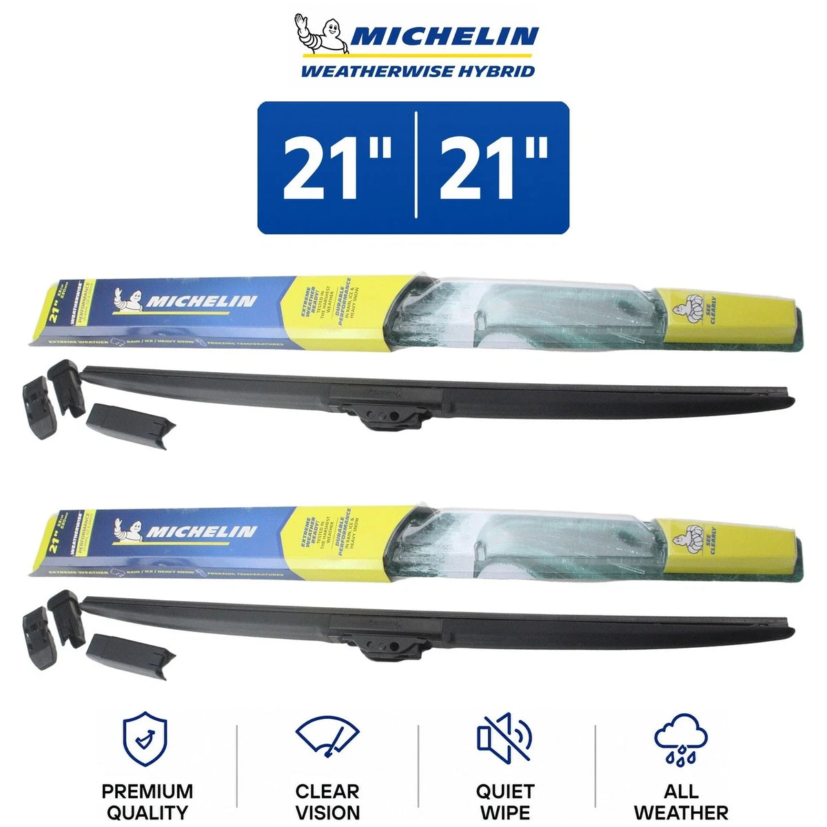 Set of 2 Wiper Blades for Mercedes-Benz 420SEL (1986–1991)